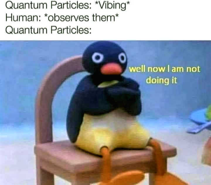 This meme is an image of a penguin sitting on a chair, looking dejected. The text above the image reads "In 2-3 sentences, describe this meme for someone who cannot see it." The text below the image reads "I am not a penguin. I am a penguin in a chair. I am a penguin in a chair who is not a penguin."